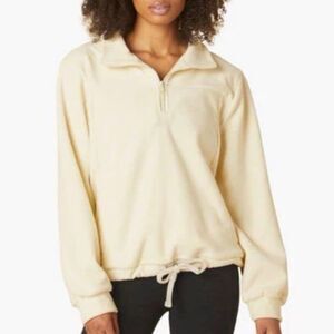 Victoria’s Secret PINK pastel butter yellow 1/4 zip sweatshirt